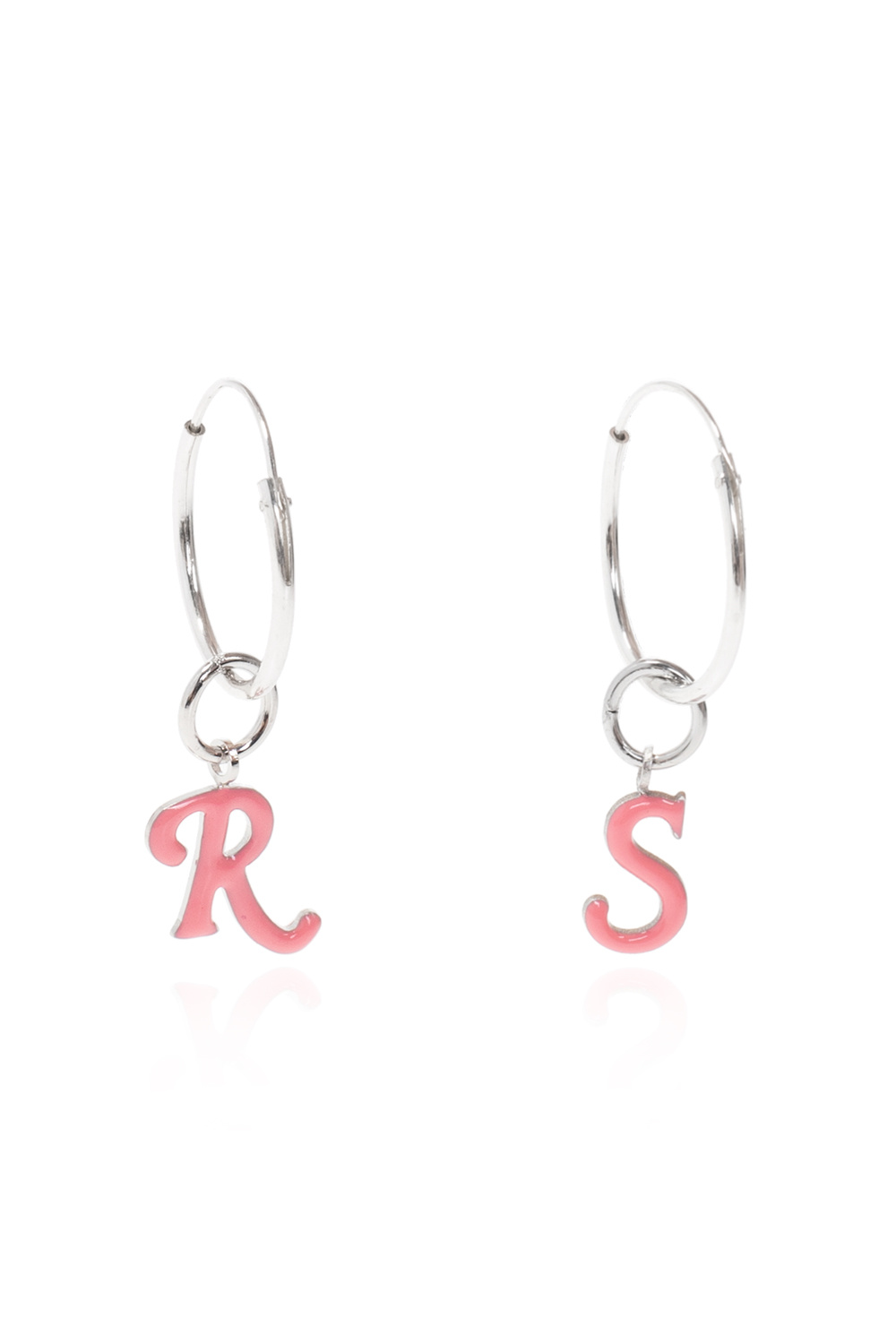 Silver earrings with charms Raf Simons